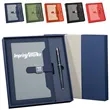 TwoTone A5 PU Leather Notebook & Metal Pen Business Gift Set | https://www.bestnamebadges.com