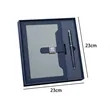 TwoTone A5 PU Leather Notebook & Metal Pen Business Gift Set | https://www.bestnamebadges.com