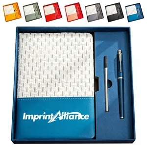 Elegant Mixed-Texture Notebook & Pen 3-Piece Gift Set