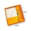Elegant Mixed-Texture Notebook & Pen 3-Piece Gift Set | https://www.bestnamebadges.com