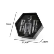 Crystal Whiskey Decanter & 4-Glass Gift Set in Hexagonal Box | https://www.bestnamebadges.com
