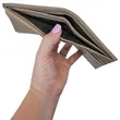 Light Brown Leatherette Bifold Wallets with Flip ID | https://www.bestnamebadges.com