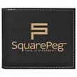 Black/Gold Leatherette Bifold Wallets with Flip ID | https://www.bestnamebadges.com