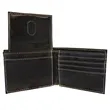 Black/Gold Leatherette Bifold Wallets with Flip ID | https://www.bestnamebadges.com