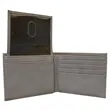 Gray Leatherette Bifold Wallets with Flip ID | https://www.bestnamebadges.com