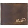 Rustic/Gold Leatherette Bifold Wallets with Flip ID | https://www.bestnamebadges.com