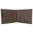 Rustic/Gold Leatherette Bifold Wallets with Flip ID | https://www.bestnamebadges.com
