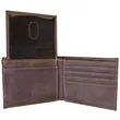 Rustic/Gold Leatherette Bifold Wallets with Flip ID | https://www.bestnamebadges.com