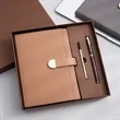 Premium Black A5 Notebook Pen And Refill Gift Set With Bag | https://www.bestnamebadges.com