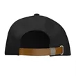 AWARE™ Recycled Cotton Cap with Leatherette Backstrap | https://www.bestnamebadges.com