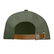 AWARE™ Recycled Cotton Cap with Leatherette Backstrap | https://www.bestnamebadges.com