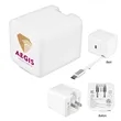 70W ETL Listed Wall Charger with Retractable Cable | https://www.bestnamebadges.com