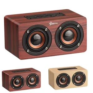 Wooden Bluetooth Speaker with Dual Sound