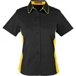 Harriton Ladies' Flash IL Colorblock Short Sleeve Shirt | https://www.bestnamebadges.com