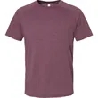 Bella + Canvas Men's Heather CVC Raglan T-Shirt | https://www.bestnamebadges.com