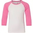 Next Level Apparel Youth CVC 3/4-Sleeve Raglan | https://www.bestnamebadges.com