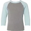 Next Level Apparel Youth CVC 3/4-Sleeve Raglan | https://www.bestnamebadges.com