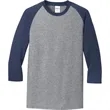 Port & Company Core Blend 3/4-Sleeve Raglan Tee. | https://www.bestnamebadges.com