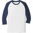 Port & Company Core Blend 3/4-Sleeve Raglan Tee. | https://www.bestnamebadges.com