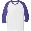 Port & Company Core Blend 3/4-Sleeve Raglan Tee. | https://www.bestnamebadges.com