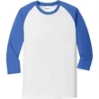 Port & Company Core Blend 3/4-Sleeve Raglan Tee. | https://www.bestnamebadges.com