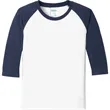 Port & Company Youth Core Blend 3/4-Sleeve Raglan Tee. | https://www.bestnamebadges.com