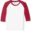Port & Company Youth Core Blend 3/4-Sleeve Raglan Tee. | https://www.bestnamebadges.com