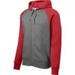 Sport-Tek Raglan Colorblock Full-Zip Hooded Fleece Jacket. | https://www.bestnamebadges.com