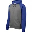 Sport-Tek Raglan Colorblock Full-Zip Hooded Fleece Jacket. | https://www.bestnamebadges.com