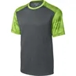 Sport-Tek CamoHex Colorblock Tee. | https://www.bestnamebadges.com