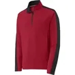 Sport-Tek Sport-Wick Textured Colorblock 1/4-Zip Pullover. | https://www.bestnamebadges.com