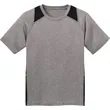 Sport-Tek Youth Heather Colorblock Contender Tee. | https://www.bestnamebadges.com