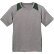 Sport-Tek Youth Heather Colorblock Contender Tee. | https://www.bestnamebadges.com