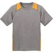 Sport-Tek Youth Heather Colorblock Contender Tee. | https://www.bestnamebadges.com