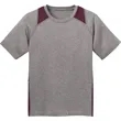 Sport-Tek Youth Heather Colorblock Contender Tee. | https://www.bestnamebadges.com