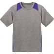 Sport-Tek Youth Heather Colorblock Contender Tee. | https://www.bestnamebadges.com