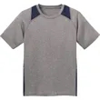 Sport-Tek Youth Heather Colorblock Contender Tee. | https://www.bestnamebadges.com