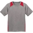 Sport-Tek Youth Heather Colorblock Contender Tee. | https://www.bestnamebadges.com