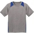 Sport-Tek Youth Heather Colorblock Contender Tee. | https://www.bestnamebadges.com