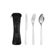 Stainless Steel Tableware Kit w/Neoprene Pouch | https://www.bestnamebadges.com