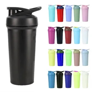 Stainless Steel 24oz Vacuum Protein Shaker with Scale