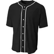 A4 Short Sleeve Full-Button Baseball Top | https://www.bestnamebadges.com