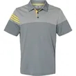 Adidas Men's Heathered 3-Stripes Colorblocked Polo - A213 | https://www.bestnamebadges.com