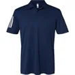 Adidas Men's Floating 3-Stripes Polo - A480 | https://www.bestnamebadges.com