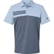 Adidas Men's Heathered Colorblocked 3-Stripes Polo - A508 | https://www.bestnamebadges.com
