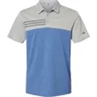 Adidas Men's Heathered Colorblocked 3-Stripes Polo - A508 | https://www.bestnamebadges.com