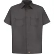 Red Kap Men's Utility Short Sleeve Work Shirt - ST62 | https://www.bestnamebadges.com