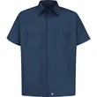 Red Kap Men's Utility Short Sleeve Work Shirt - ST62 | https://www.bestnamebadges.com