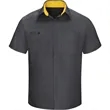 Red Kap Men's Performance Plus Short Sleeve Shirt With Oi... | https://www.bestnamebadges.com