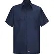 Red Kap Men's Ripstop Short Sleeve Work Shirt - SY60 | https://www.bestnamebadges.com